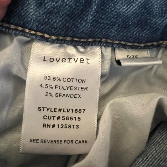 LoveIvet by Vervet High Rise Wide Leg Jeans Light Wash Raw Hem – Size 26/3 - Picture 4 of 6